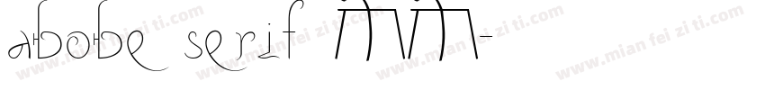 abobe serif MM字体转换